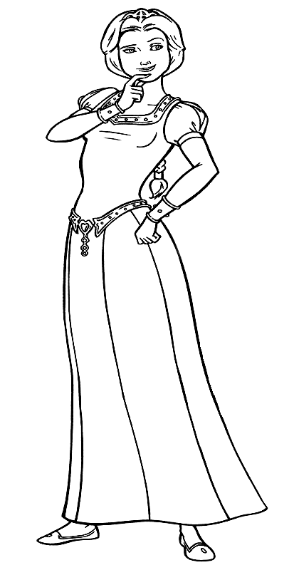 coloriage princesse fiona